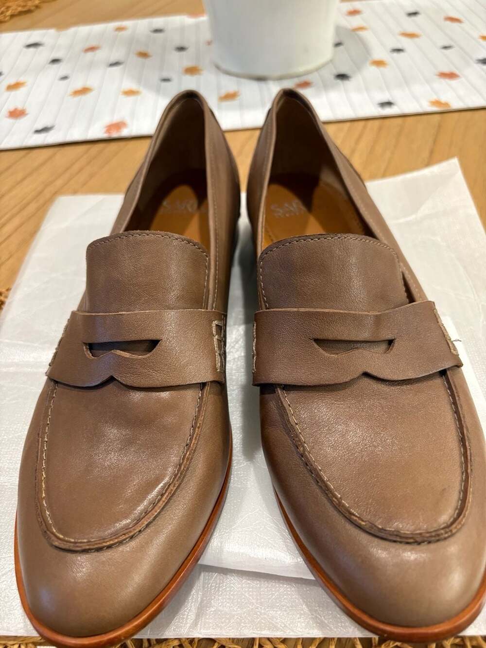 Franco Sarto Women's Jolette Round Toe Low Block Heel Penny Loafer